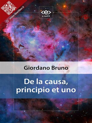 cover image of De la causa, principio et uno